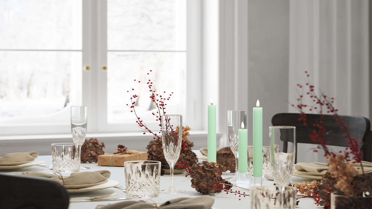 Función de temporizador práctico para su LED Vela para candelabro