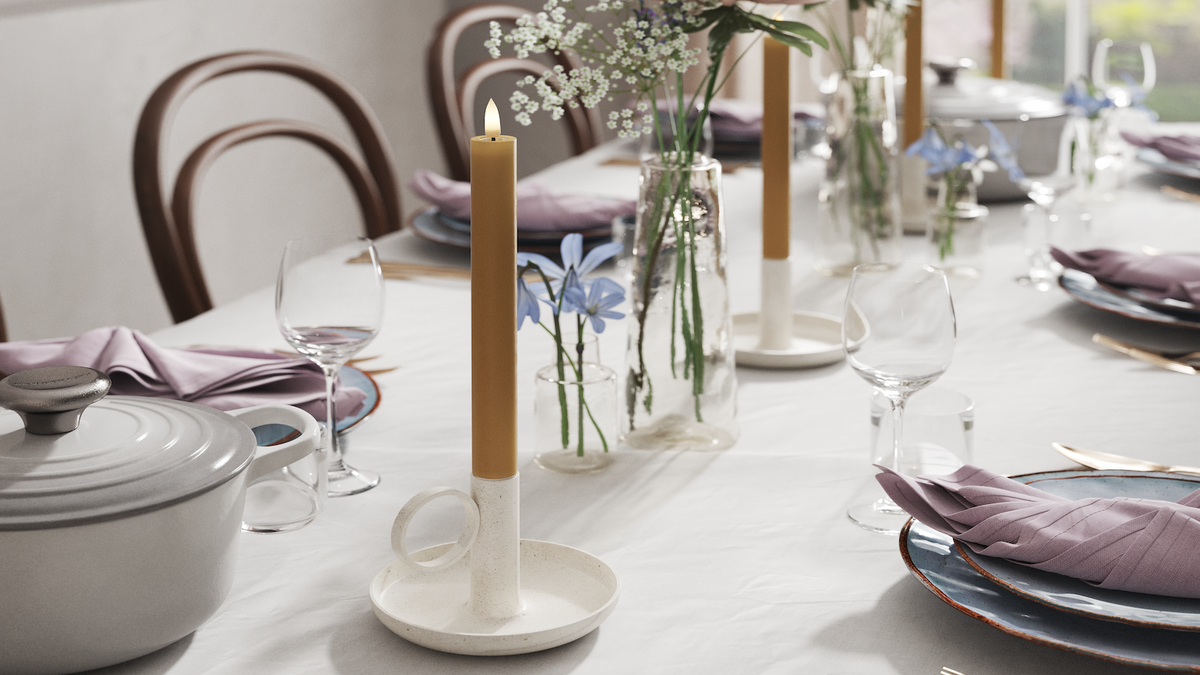 LED realista Vela para candelabro Con diseño de Wetlook ™