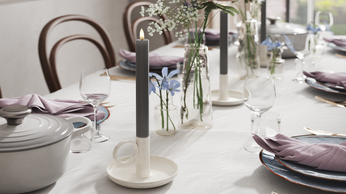 LED realista Vela para candelabro Con diseño de Wetlook ™