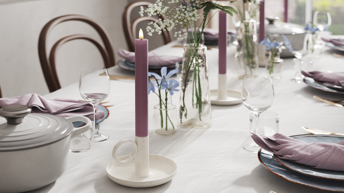 LED de vida real Vela fina Com design wetlook ™