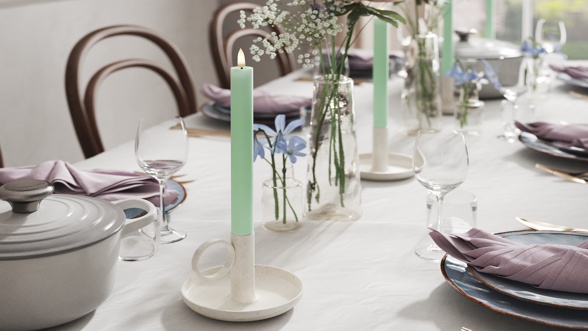 LED realista Vela para candelabro Con diseño de Wetlook ™