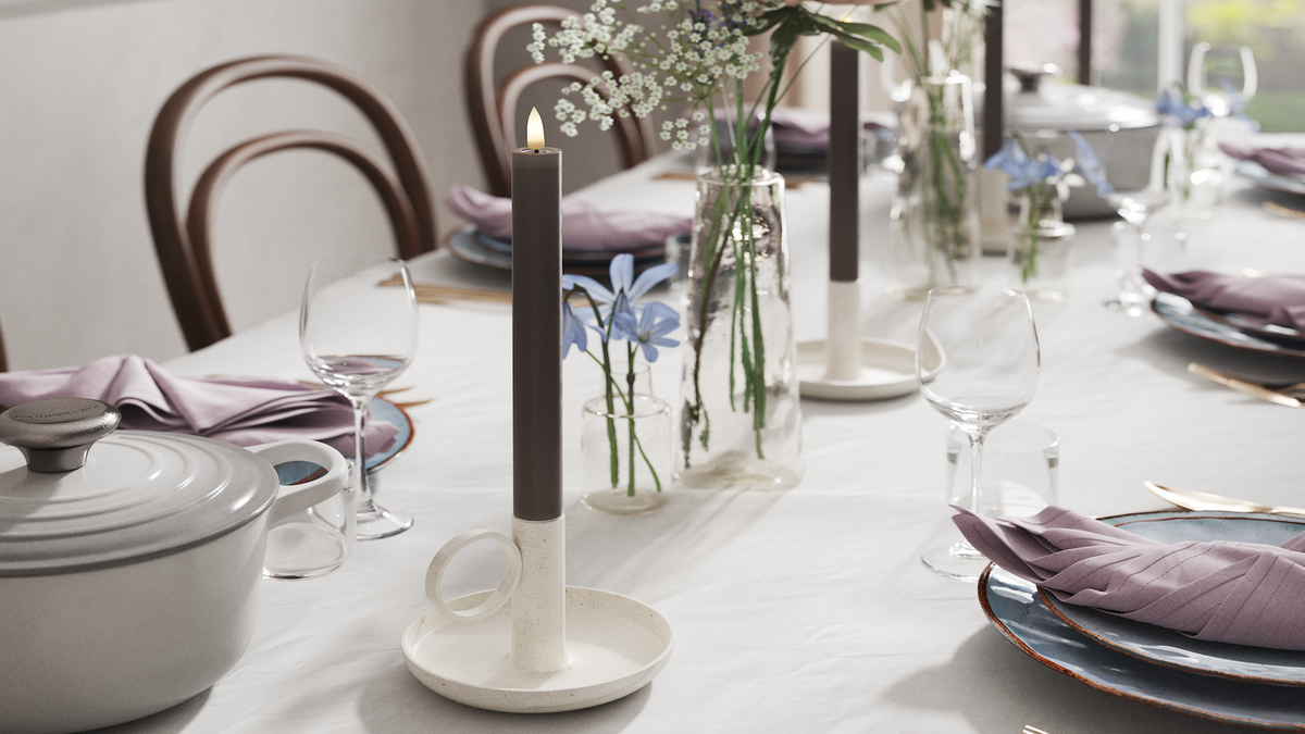 LED realista Vela para candelabro Con diseño de Wetlook ™