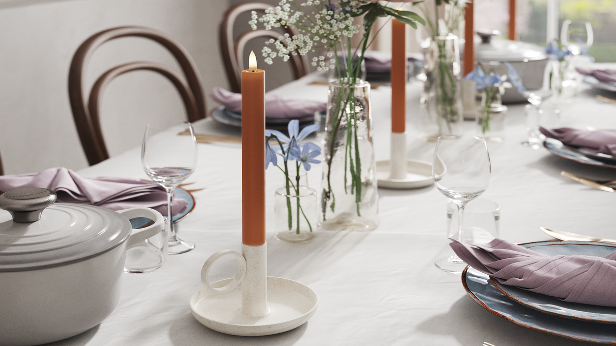 LED realista Vela para candelabro Con diseño de Wetlook ™