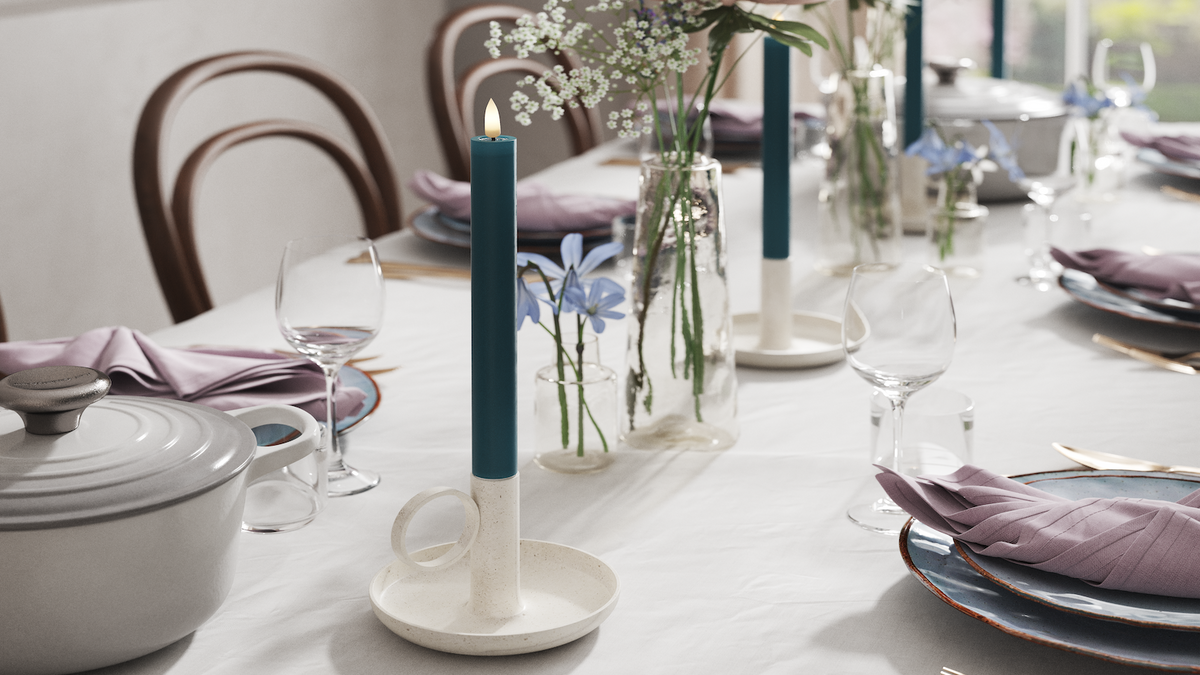 LED de vida real Vela fina Com design wetlook ™