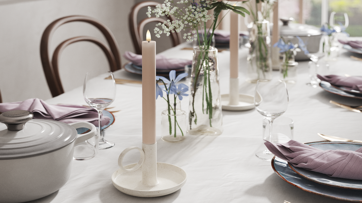 LED realista Vela para candelabro Con diseño de Wetlook ™