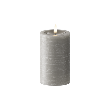 LED Vela pilar Ø7,5x12,5cm Gris