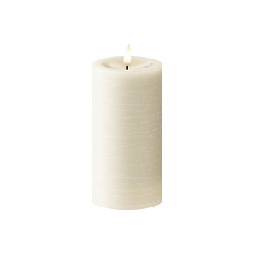 LED Blockljus Ø 7,5 x 15 cm Kräm