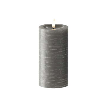 LEDs Vela pilar Ø 7,5 x 15 cm Cinza escuro