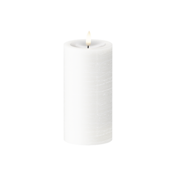 LED Vela pilar Ø7,5x15cm Blanco