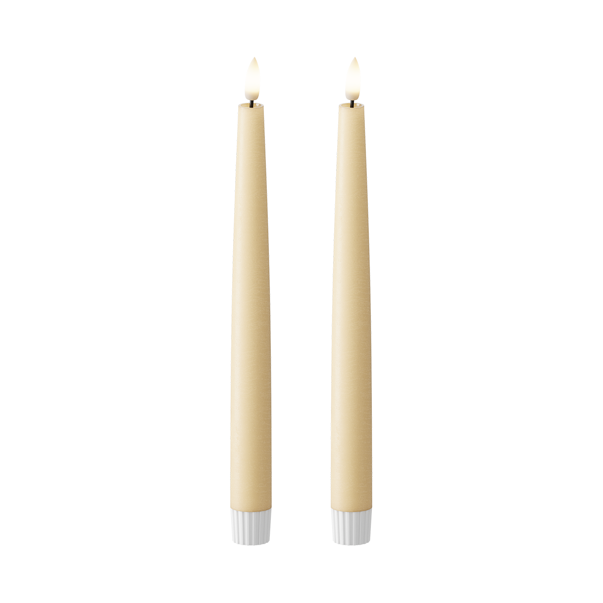 LED Vela para candelabro 2 uds., Ø 2,2 x 25 cm Luz Caramelo