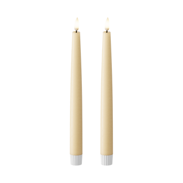 LED Vela para candelabro 2 uds., Ø 2,2 x 25 cm Luz Caramelo