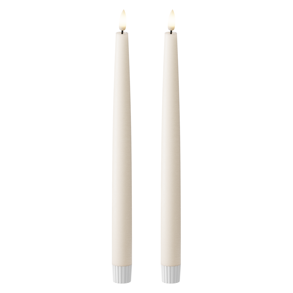 LED Vela para candelabro 2 piezas, Ø 2,2 x 29 cm Marfil