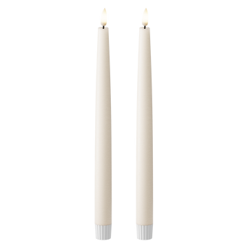 LED Vela para candelabro 2 piezas, Ø 2,2 x 29 cm Marfil