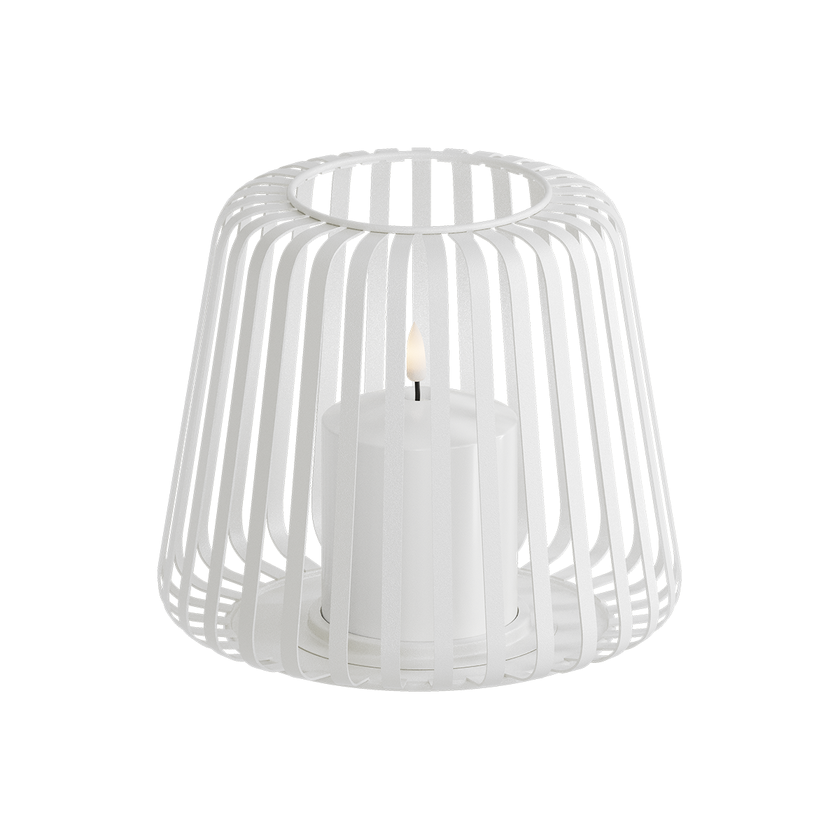 Linterna LED Ø 20 x 17 cm Blanco