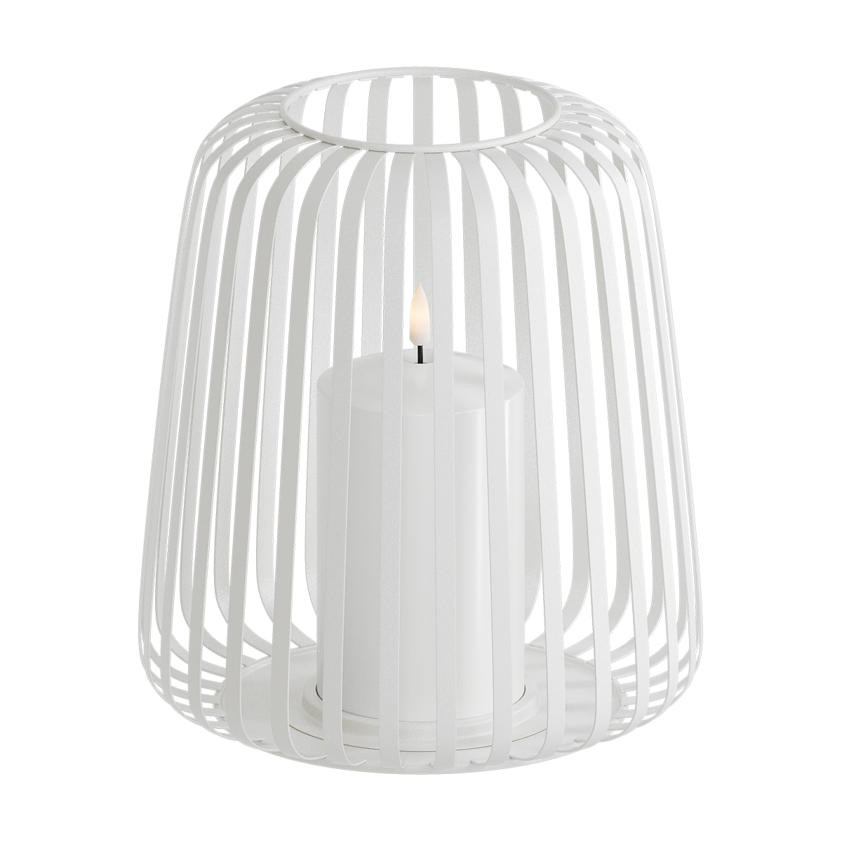 Linterna LED Ø 20 x 22 cm Blanco