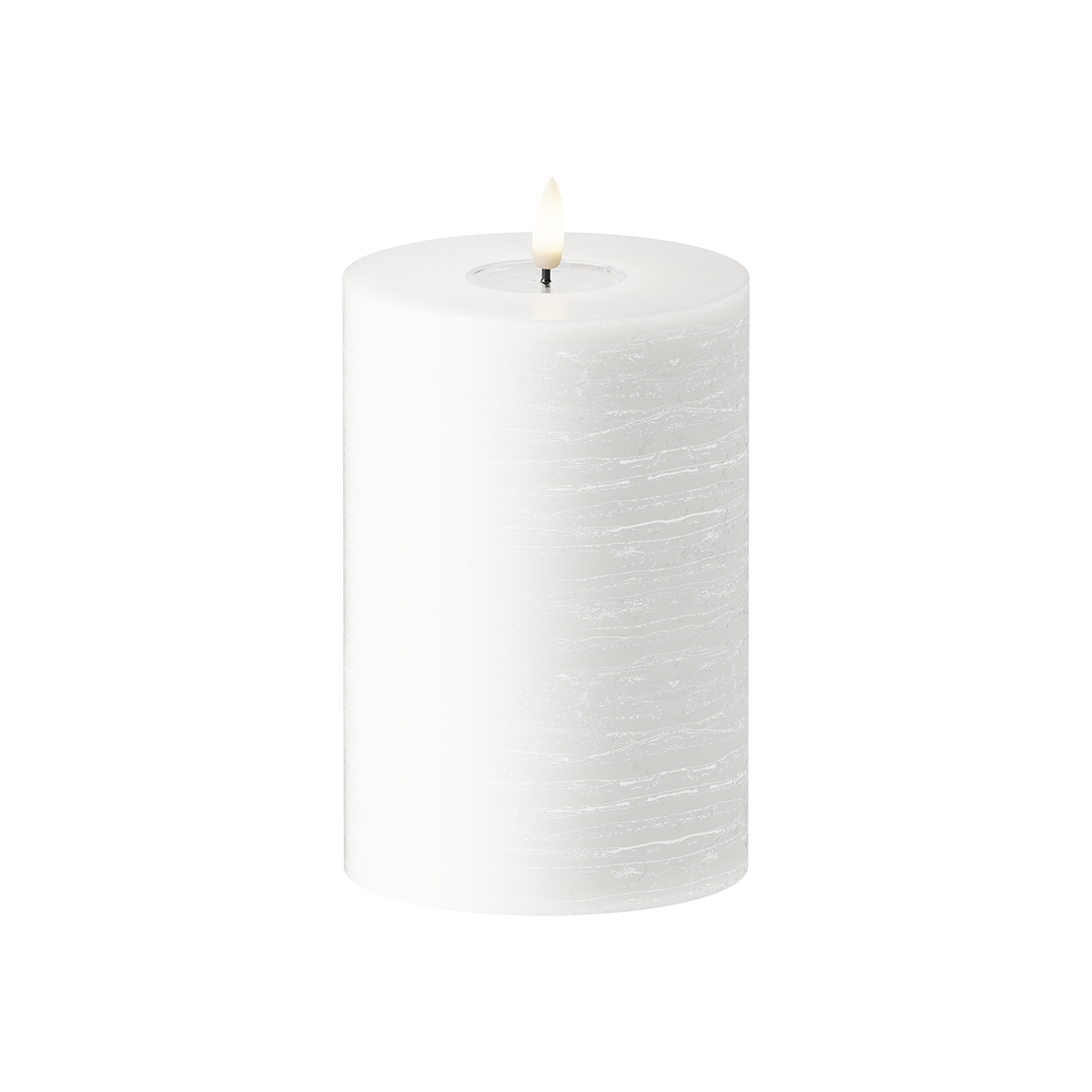 LED Vela pilar Aspecto húmedo Ø 10 x 15 cm Blanco