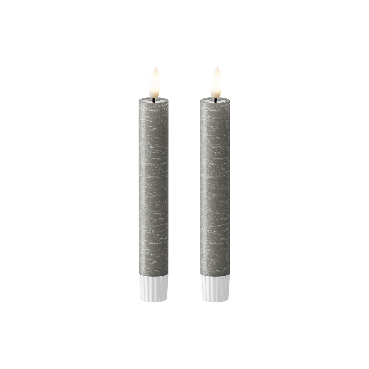 LED Vela para candelabro WetLook Ø 2,2 x 18,5 cm Gris oscuro