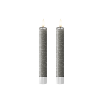 LED Vela para candelabro WetLook Ø 2,2 x 18,5 cm Gris oscuro