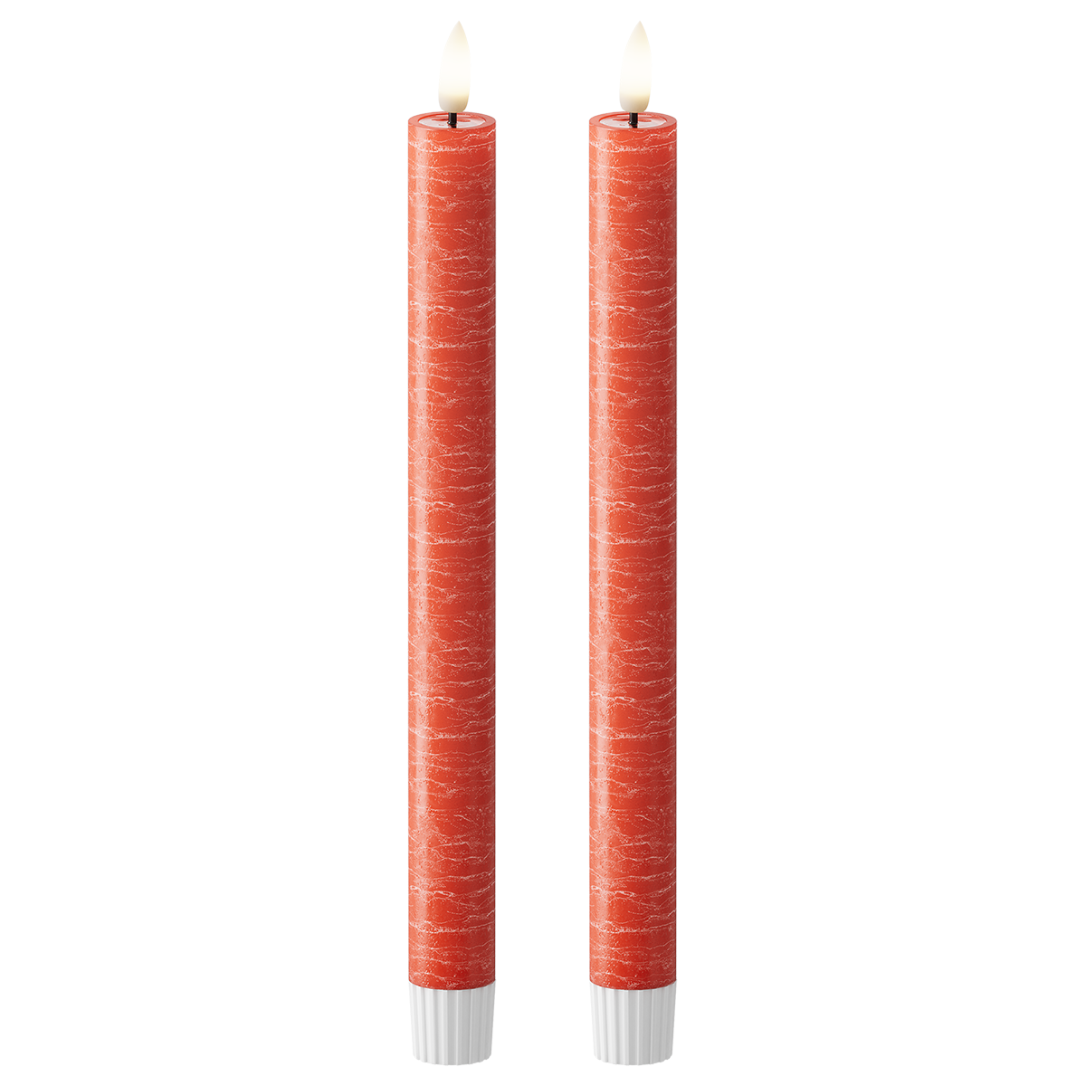 LED Kronelys WetLook Ø 2,2 x 24,5 cm Rød