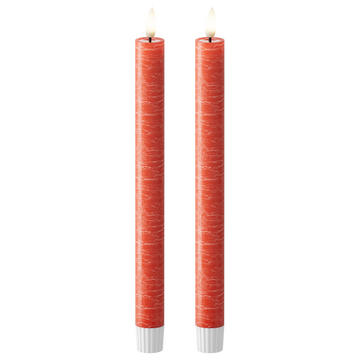 LED Kronelys WetLook Ø 2,2 x 24,5 cm Rød