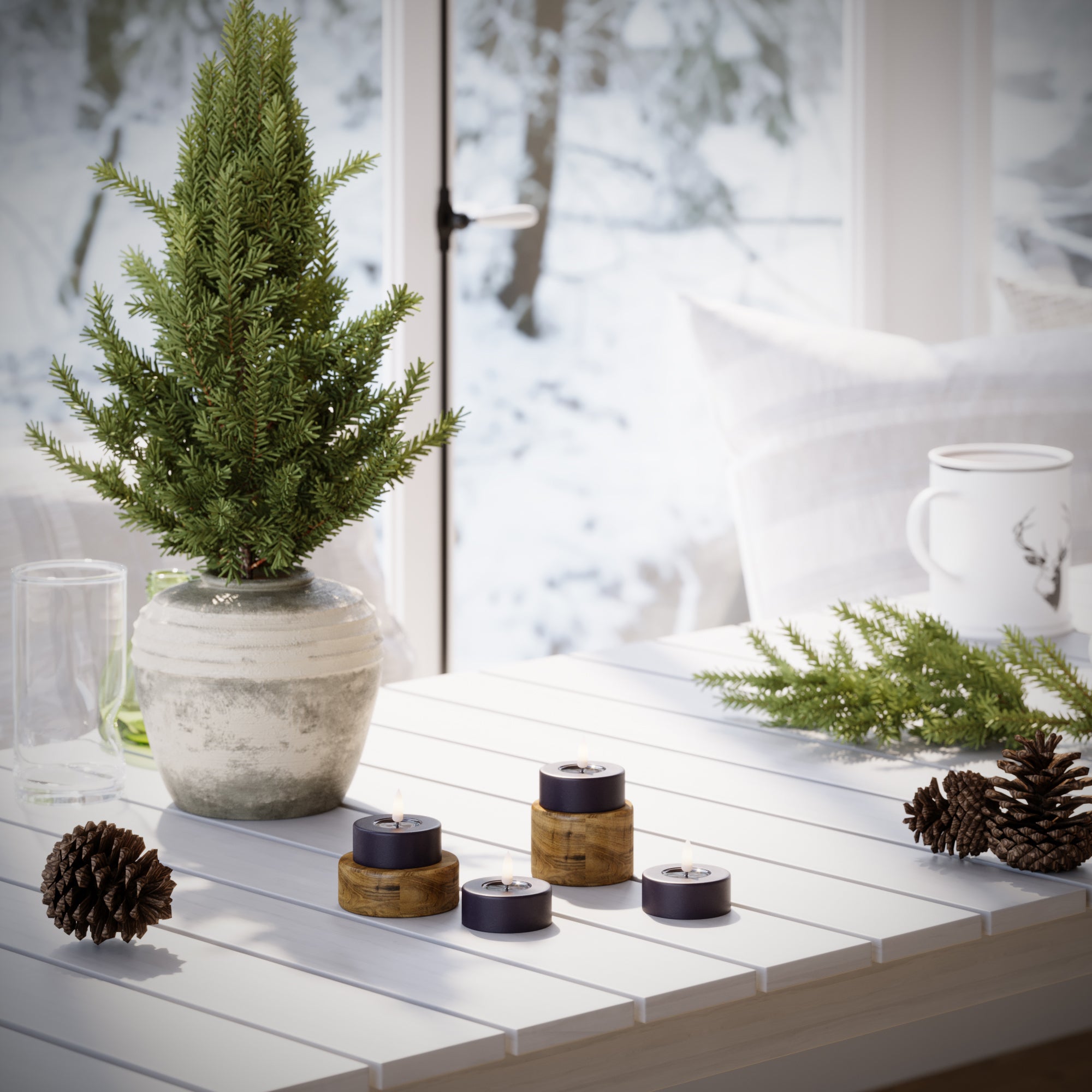 LED Jumbo Lighthouse Lighthouse Tmavě fialová - 4 ks