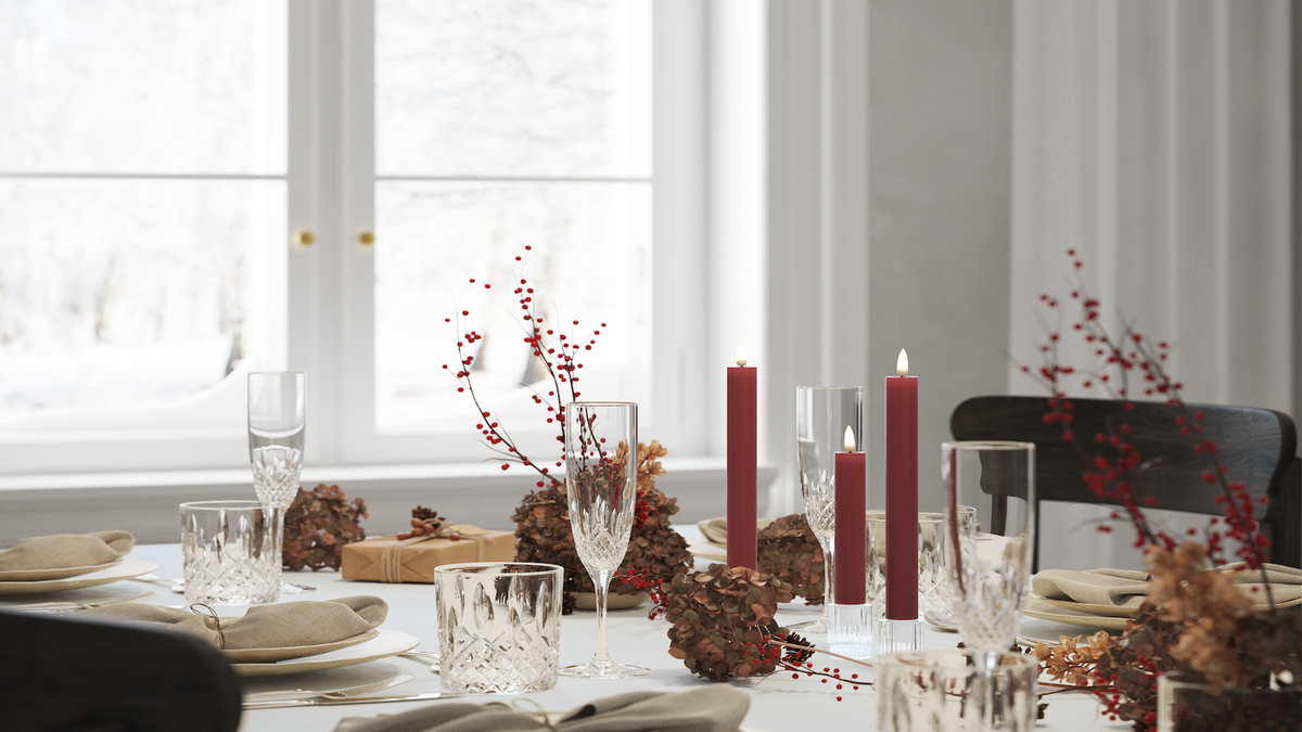 LED de vida real Vela fina Com design wetlook ™