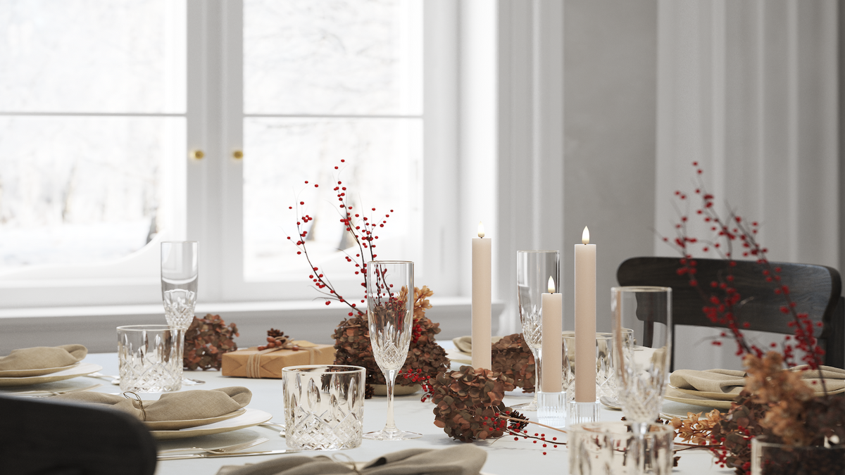 Función de temporizador práctico para su LED Vela para candelabro