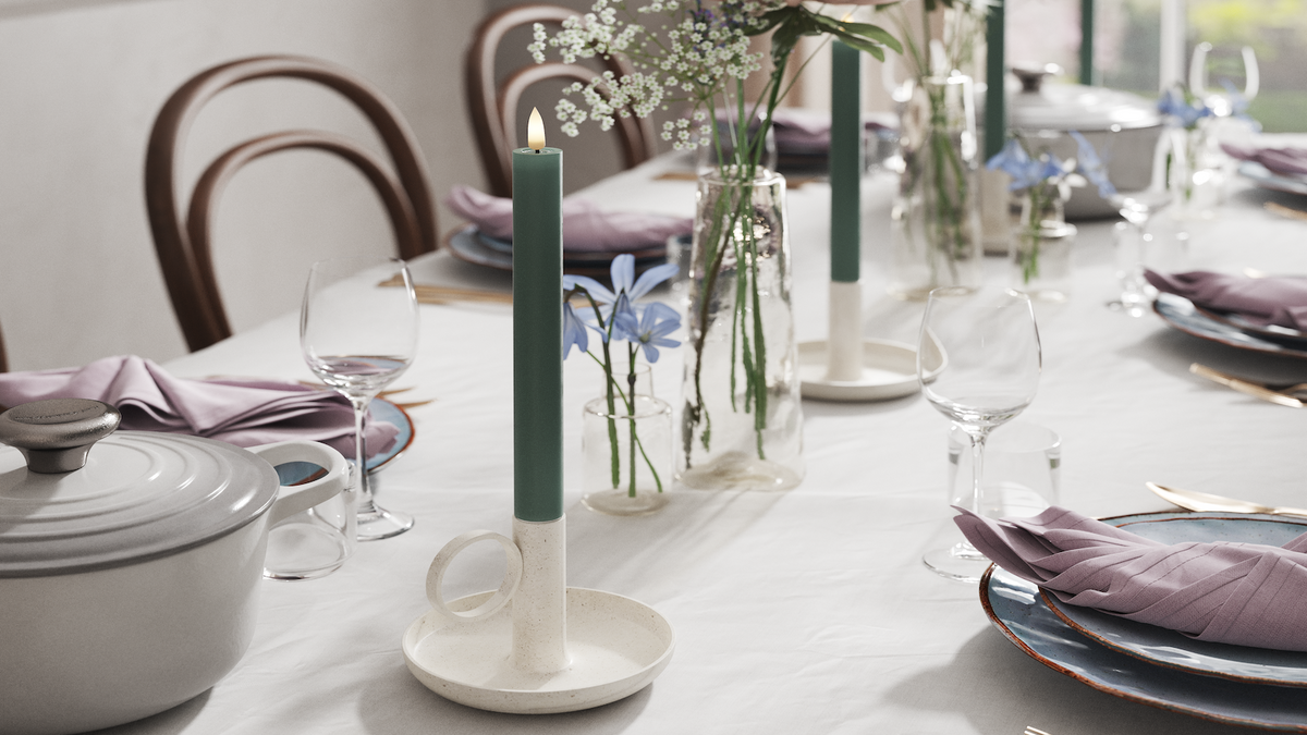 LED realista Vela para candelabro Con diseño de Wetlook ™