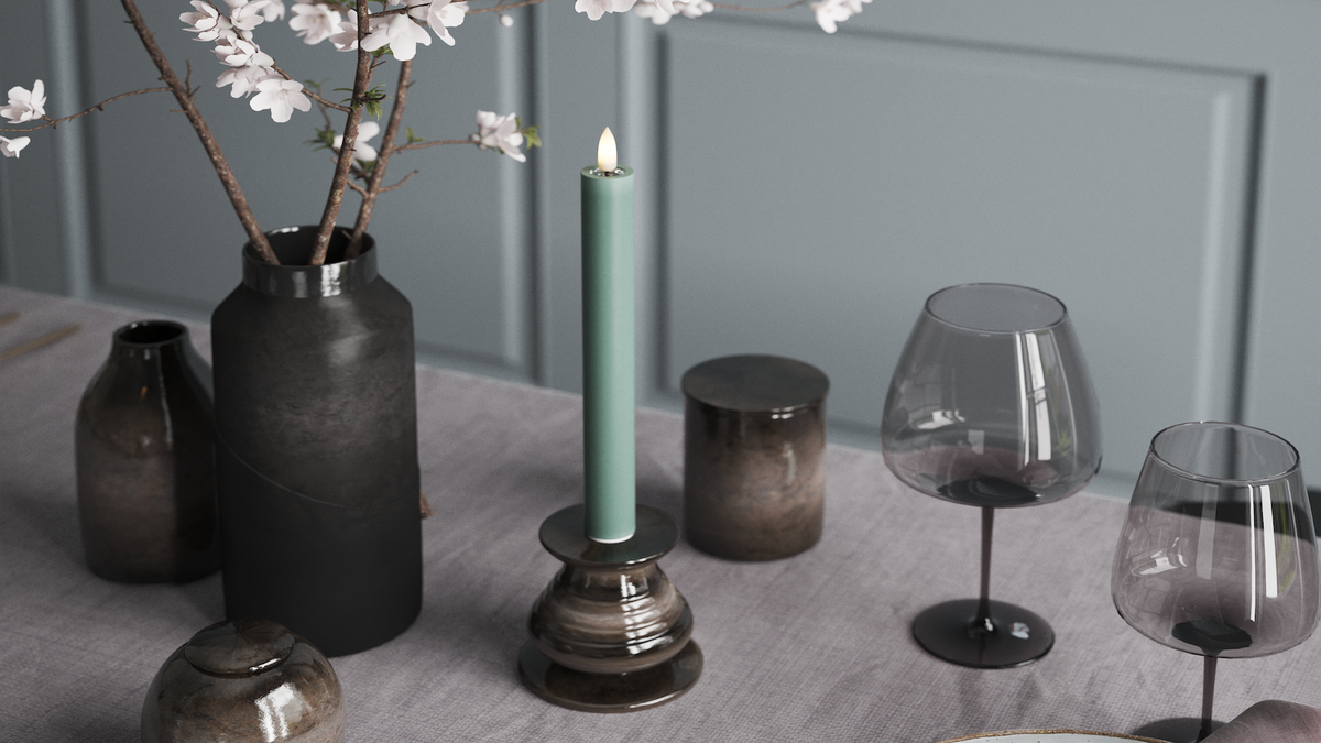 CONDUJO Vela para candelabro Con LED LED realista