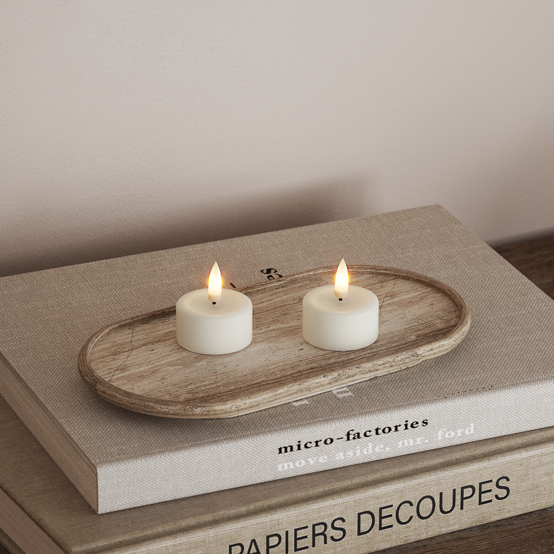 Deluxe Homeart LED Värmeljus 2 stycken Vit LED Värmeljus 4