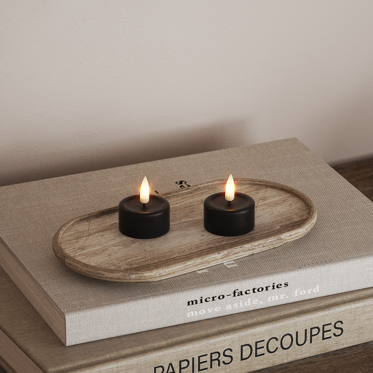 Deluxe Homeart LED Värmeljus 2 stycken Svart LED Värmeljus 3