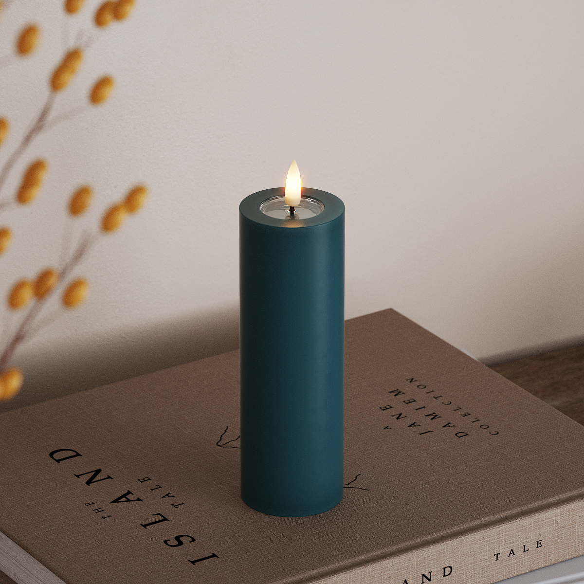 Deluxe Homeart LED Vela pilar Ø5x15cm Petróleo LED Vela pilar 3