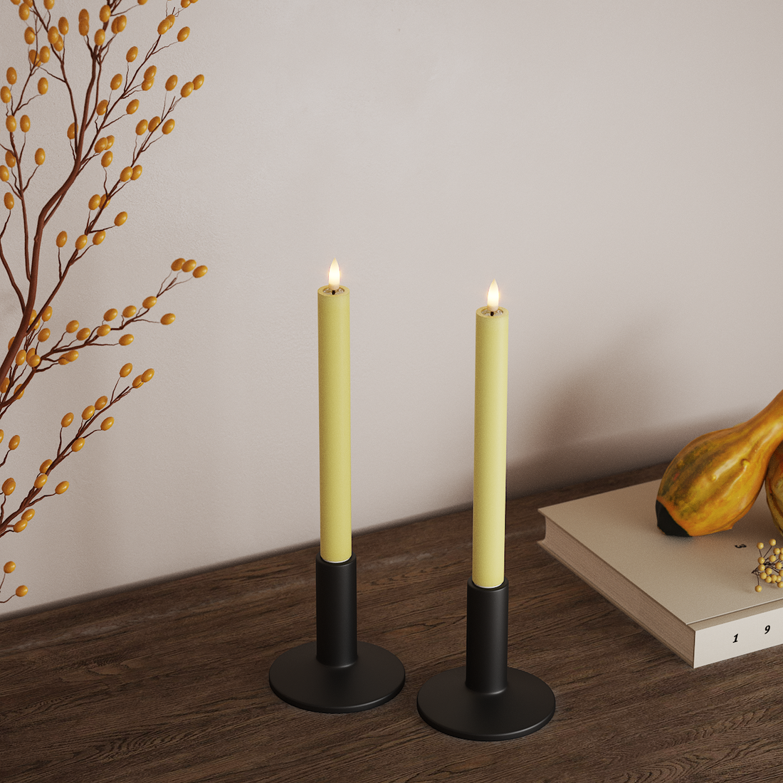 Deluxe Homeart LED Kronljus 2 st, Ø 2 x 24 cm Ljusgul LED Kronljus 4