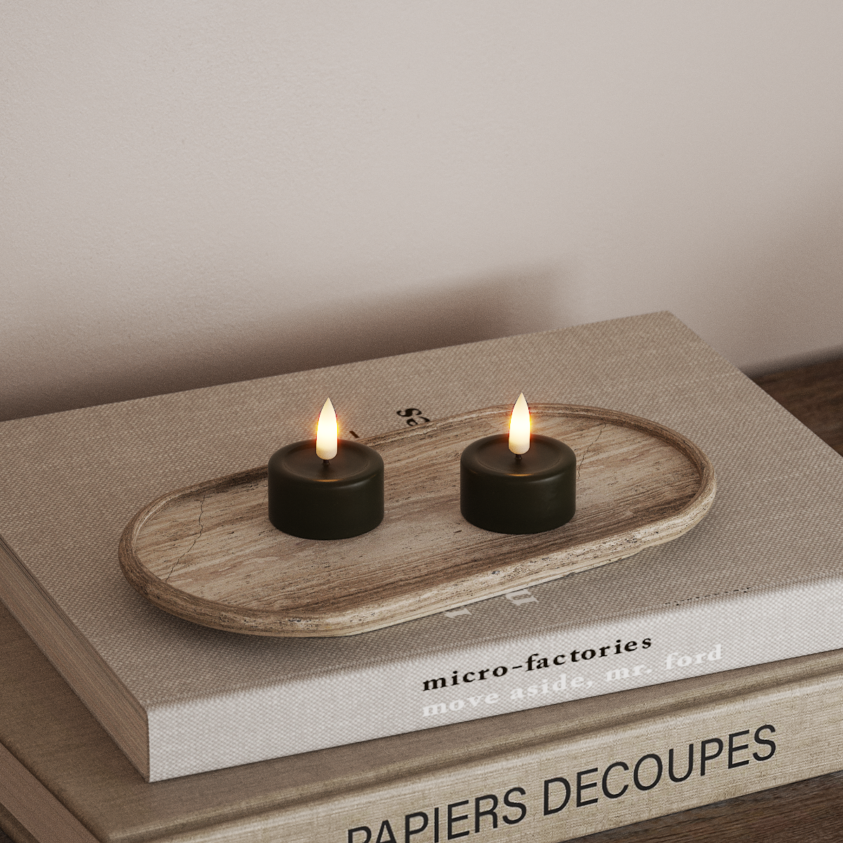 Deluxe Homeart LED Värmeljus 2 stycken Mörkgrön LED Värmeljus 3