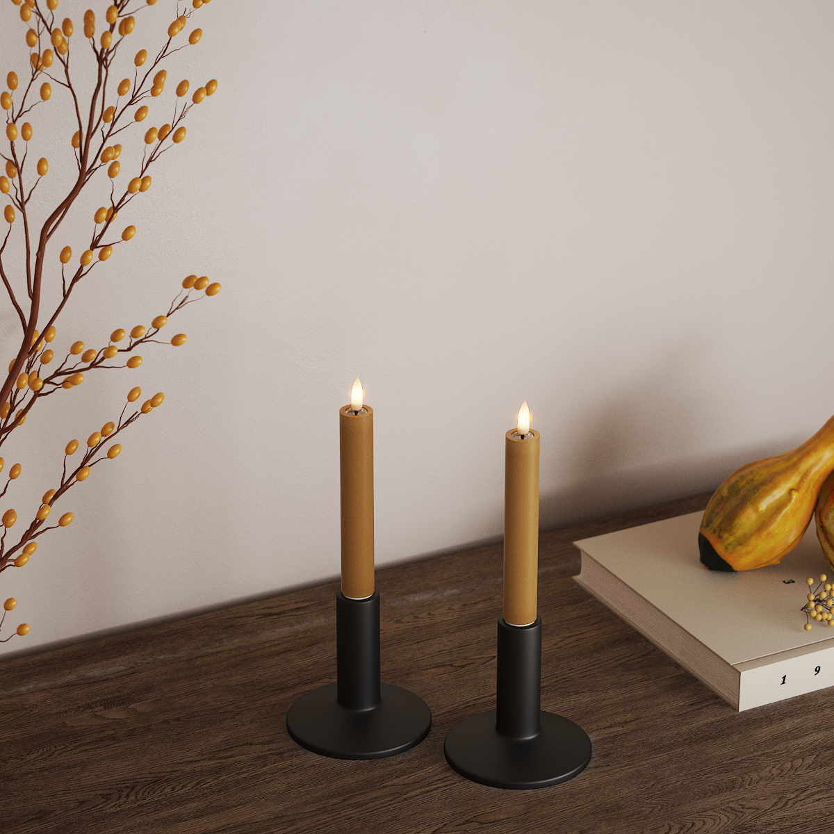 Deluxe Homeart LED Kronljus 2 st, Ø 2 x 15 cm Curry LED Kronljus 3