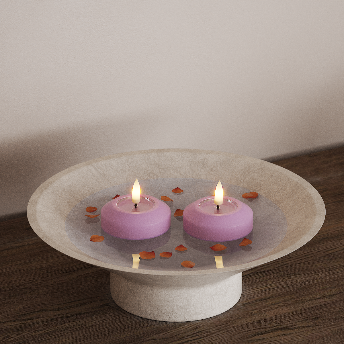 Deluxe Homeart LED Flydelys Ø 6,1 cm 2 stk Lavendel LED flydelys 3