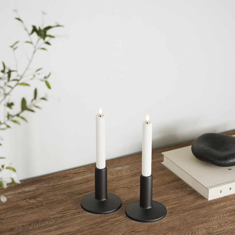 Deluxe Homeart LED Vela para candelabro 2 piezas, Ø 2 x 15 cm Blanco