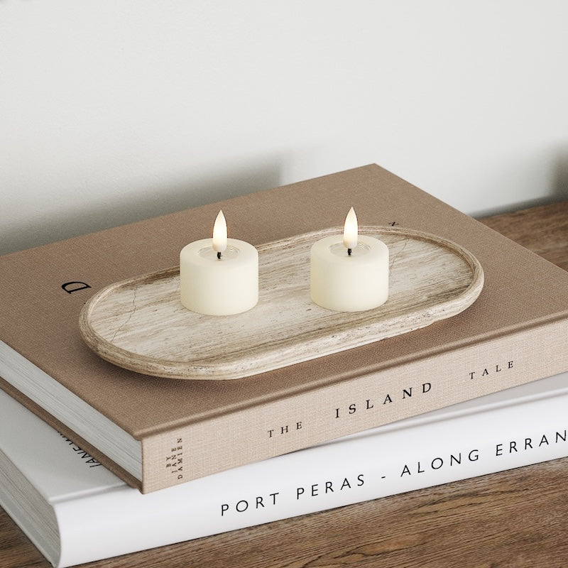 Deluxe Homeart LED Vela de té 2 piezas Crema