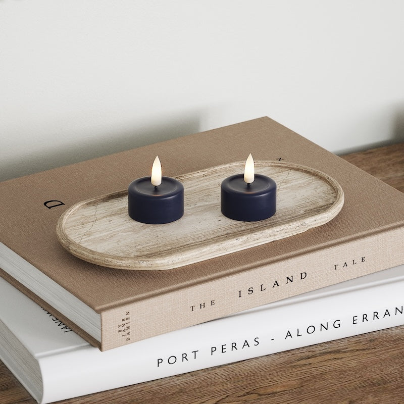 Deluxe Homeart LED Vela de té 2 piezas Azul real