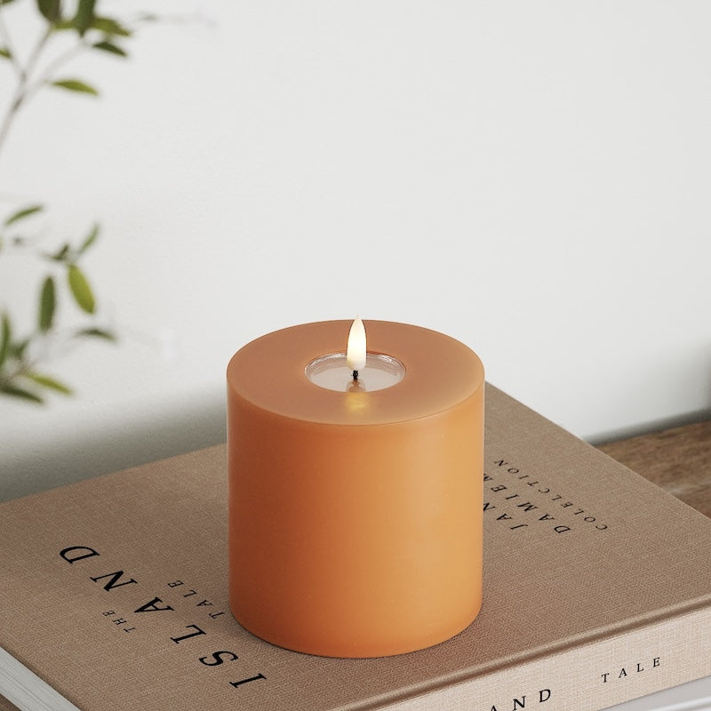 Deluxe Homeart LED Vela pilar Ø10x10cm Naranja