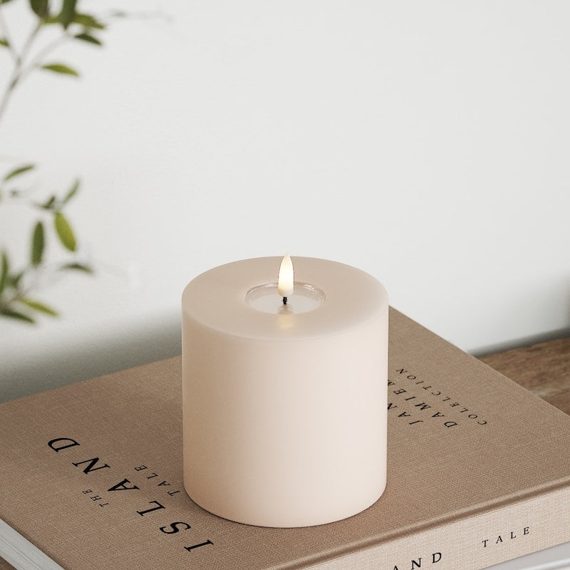 Deluxe Homeart LED Vela pilar Ø10x10cm Rosa