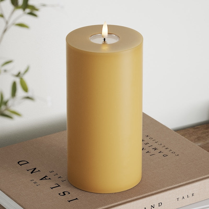 Deluxe Homeart LED Vela pilar Ø10x20cm Curry