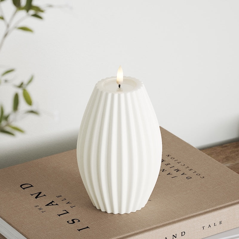 Deluxe Homeart LED Rilleljus D 10 x H 15 cm Vit