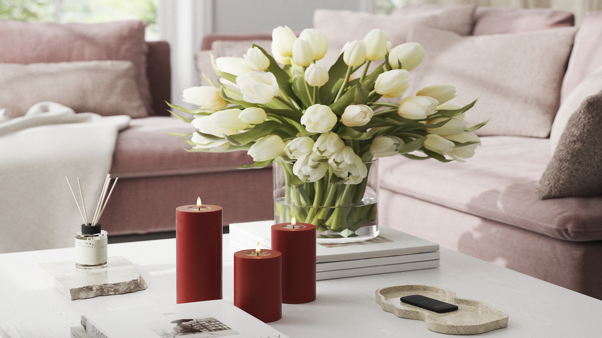 Naturlig tro LED Blockljus Med WetLook ™ -design