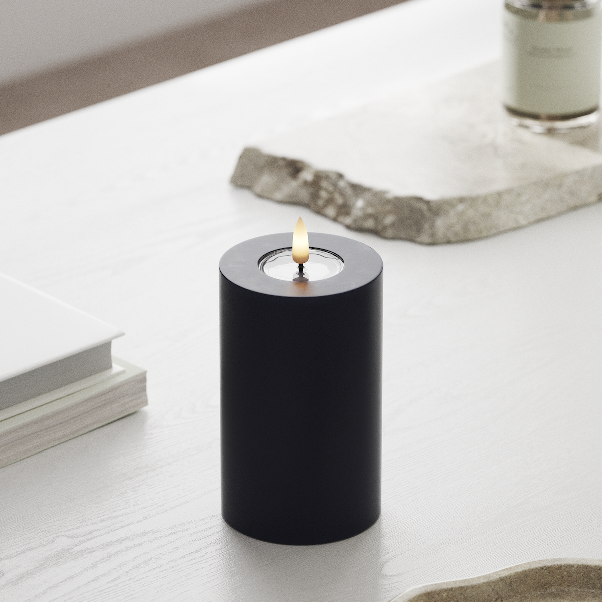 Deluxe Homeart LED Vela pilar Ø7,5x12,5cm Azul real LED Vela pilar 1