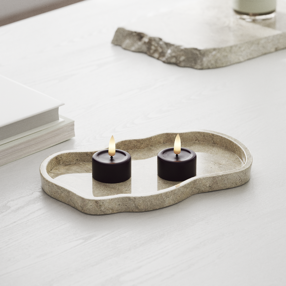 Deluxe Homeart LED Vela de té 2 piezas Púrpura oscuro LED Vela de té 1