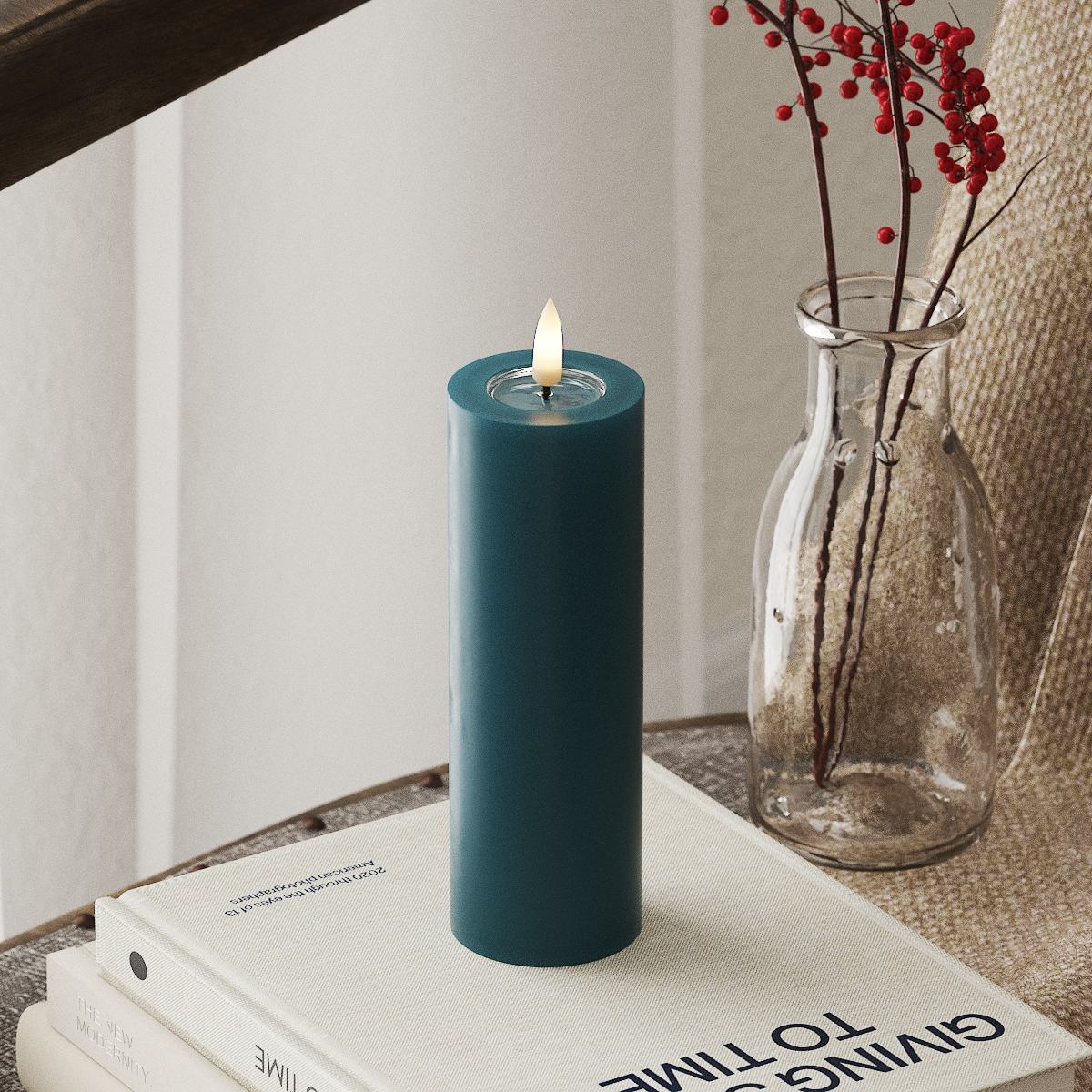Deluxe Homeart LED Vela pilar Ø5x15cm Petróleo LED Vela pilar 4