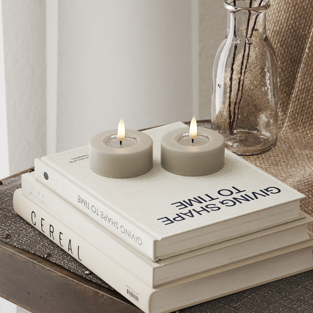 Deluxe Homeart LED Jumbo Fyrfadslys 2 stk. Store Sand LED jumbo fyrfadslys 4