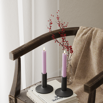 Deluxe Homeart LED Kronelys 2 stk, Ø 2 x 15 cm Lavendel LED kronelys 4