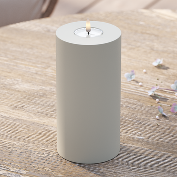 Deluxe Homeart Udendørs LED Bloklys Ø 10 x 20 cm Sand LED udendørslys bloklys 2